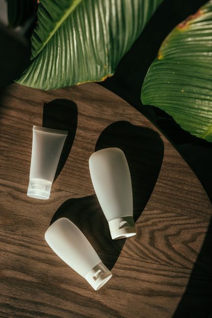 Bőrápoló termékszett flatlay